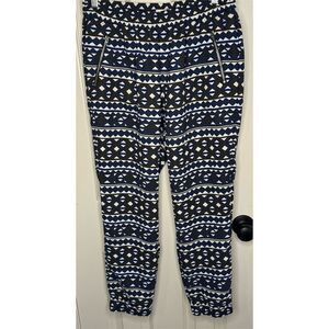 J.Crew Women's Jogger Pants Size 4 Geometric Multicolor Elastic Waist